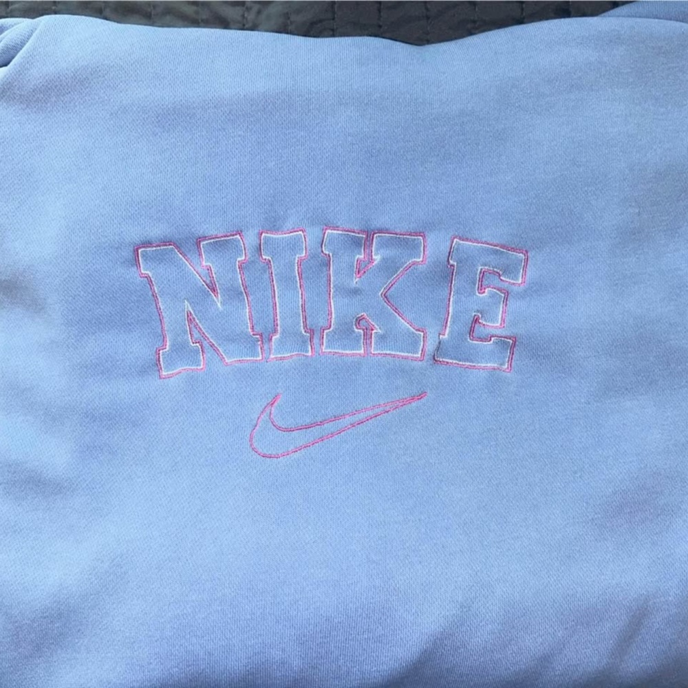 No Boundaries Light Blue Oversized Fit Top embroidered Nike